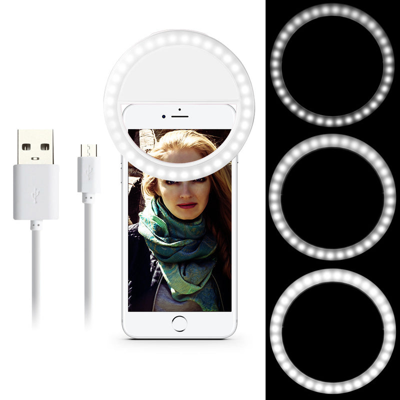 Selfie Portable Flash Led Night Light Camera Phone Photography Ring Light Enhancing Photography for iPhone Samsung
