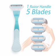 2016 1 Razor Handle+5 Razor Blades Women' Shaver Razor Handle Replacement Triple Blade Epilator Female Machine Shave