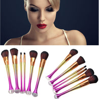 Professional 6 PCS Makeup Brushes Set Tools Make-up Kit fiber Make Up Brush Set Case Cosmetic Foundation Brush