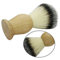 Natural Wooden Handle Synthetic Nylon Bristles Mustache Beards Brush Soft Boar Bristles Facial Care Hair Wet Shaving Brush for Men