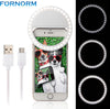 Portable USB charger Charm Eyes Smartphone LED Ring Light Night Darkness Selfie Rechargeable Led Ring Selfie Light Photo Taking