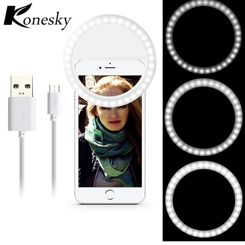2017 LED Night Light Photographic Lighting Dimmable Camera Photo/Studio/Video Photography Selfie Ring Light for iphone7 Samsung