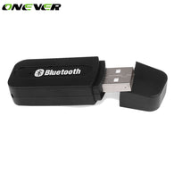 Onever 3.5mm Jack Car Bluetooth V2.0 Wireless Audio Music Receiver Adapter Auto AUX Streaming A2DP Car Kit for Speaker Headphone