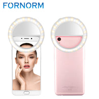 FORNORM Selfie Ring Light Dual-color Led Lamp Adjustable Brightness Photography Enhance Lightness Flash For iPhone