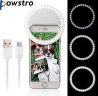 Portable USB charger Selfie Rechargeable Led Ring Selfie Light Smartphone LED Ring Light Night Darkness  Photo Taking