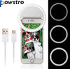Portable USB charger Selfie Rechargeable Led Ring Selfie Light Smartphone LED Ring Light Night Darkness  Photo Taking