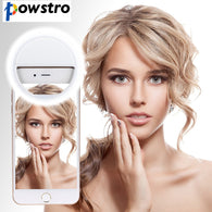 POWSTRO K Selfie Portable Flash Lamp Led Light Camera Phone Photography Selfie Ring light Ehance Light For iPhone 7 Samsung HTC