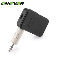 Onever Bluetooth Receiver Wireless Music Audio Adapter Jack with Mic 3.5mm Stereo Output for Speaker Headphone Car Stereo