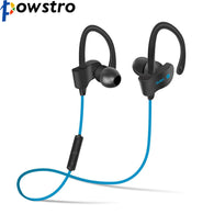 POWSTRO Wireless Bluetooth V4.1 Headset Sport Stereo Headphone Earhook Handsfree Earphone for iPhone Smart Phone 4 Colors