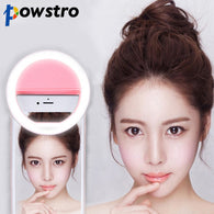 Night Selfie Ring Light Phone LED Light Up Photography Luminous 36 bulbs USB Rechargeable For Smartphone Flash Lamp