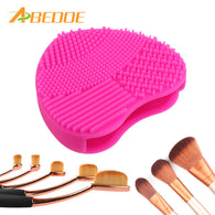 ABEDOE Heart Shape Clean brushes Makeup Wash Brush Silica Glove Scrubber Brush Cosmetic Cleaning Tools Beauty Makeup Brushes