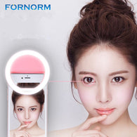 FORNORM Portable Rechargeable Lightdow USB Charge LED Ring Light Supplementary Night Darkness Selfie Enhancing