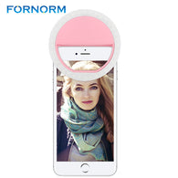 Fornorm USB Charge Selfie Portable Flash Led Camera Phone Photography Ring Light Smartphone Selfie Ring Enhancing Photography