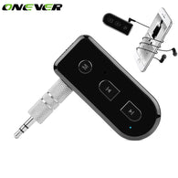 Onever Universal Car 3.5mm Wireless Bluetooth Handsfree Audio Receiver Support Apple Siri for Car/Home Stereo/Headphone/Speaker